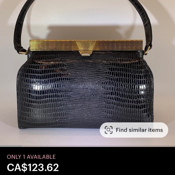 Vintage meyers 1960s gold hard shell handbag purse evening bag - Picture 9 of 9